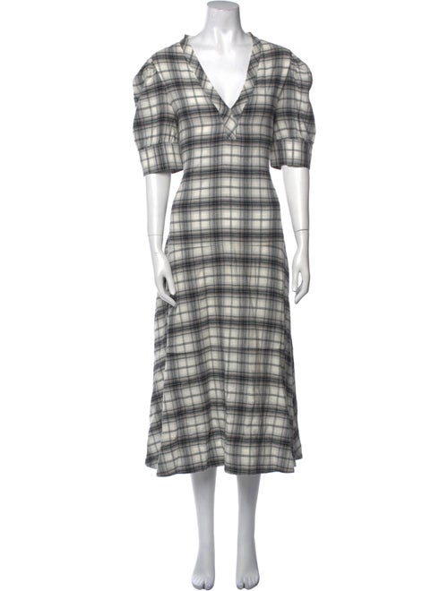Goop G. Label Plaid Print Long Dress