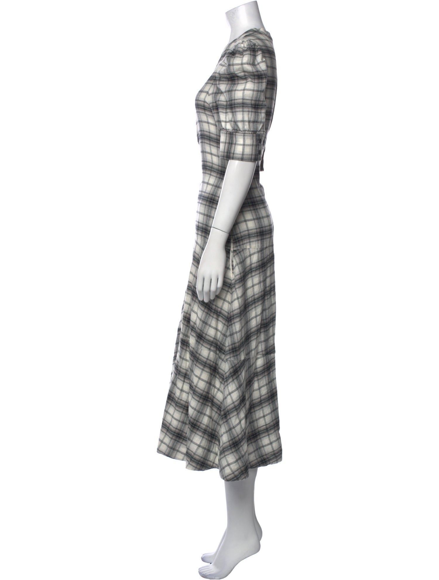 Goop G. Label Plaid Print Long Dress