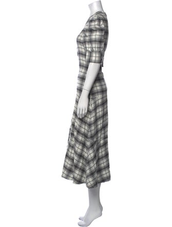 Goop G. Label Plaid Print Long Dress