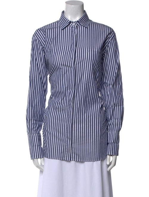Goop G. Label Striped Long Sleeve Button-Up Top