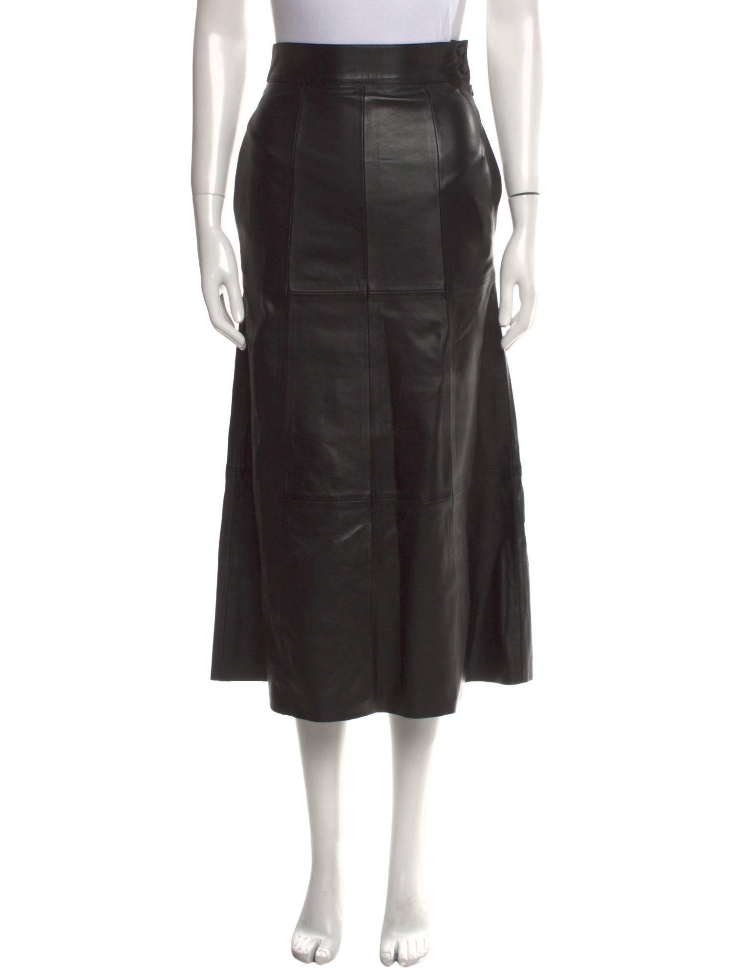 Goop G. Label Leather Midi Length Skirt