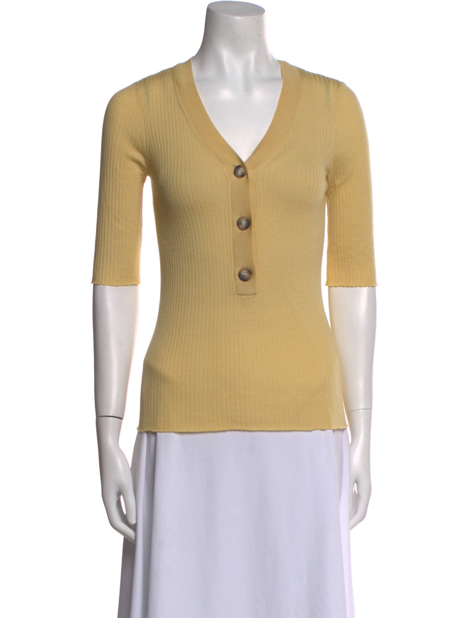 Goop G. Label Virgin Wool V-Neck Sweater