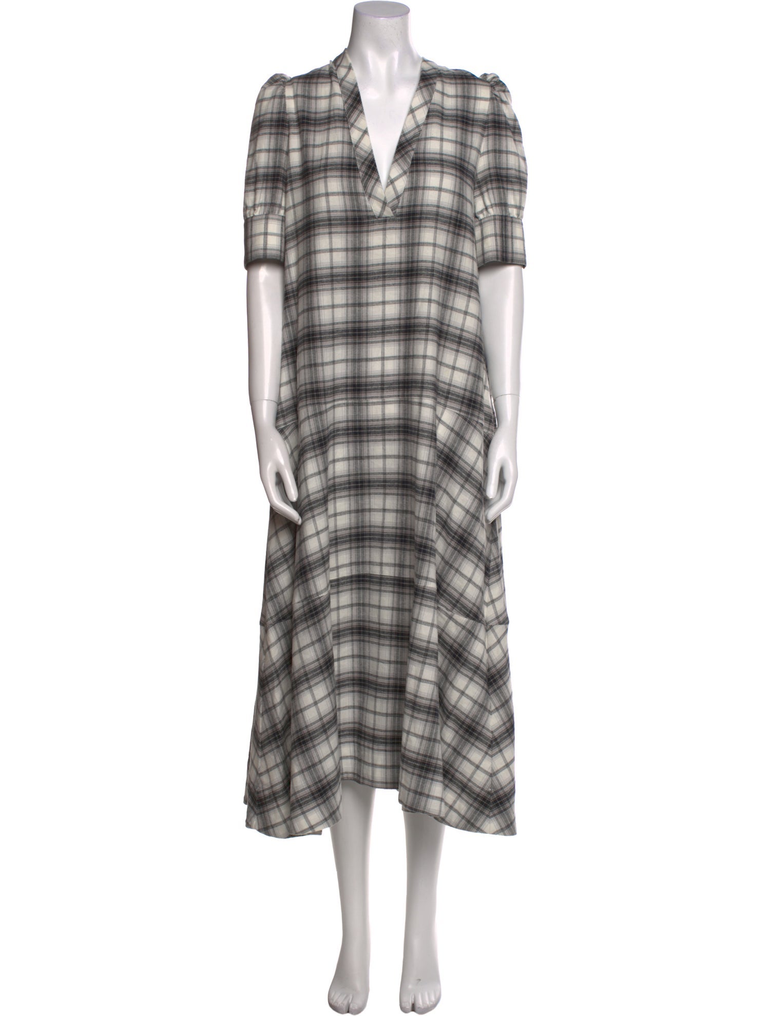Goop G. Label Plaid Print Long Dress