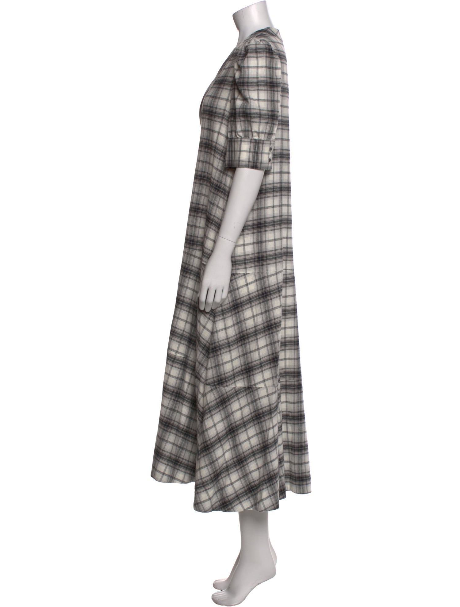 Goop G. Label Plaid Print Long Dress