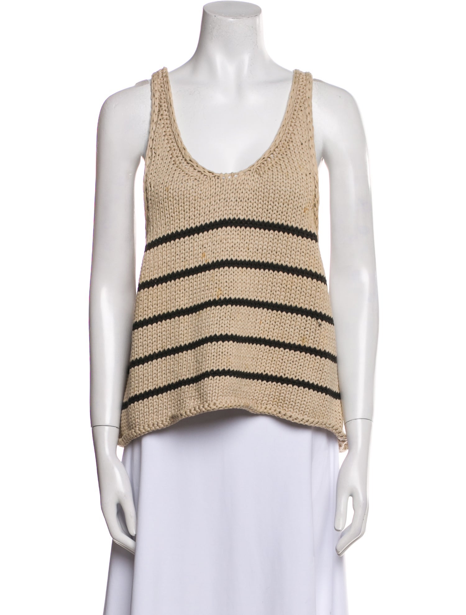 Goop G. Label Striped Scoop Neck Sweater