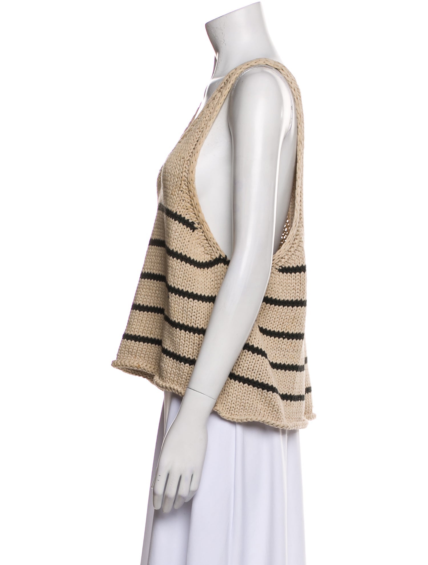 Goop G. Label Striped Scoop Neck Sweater