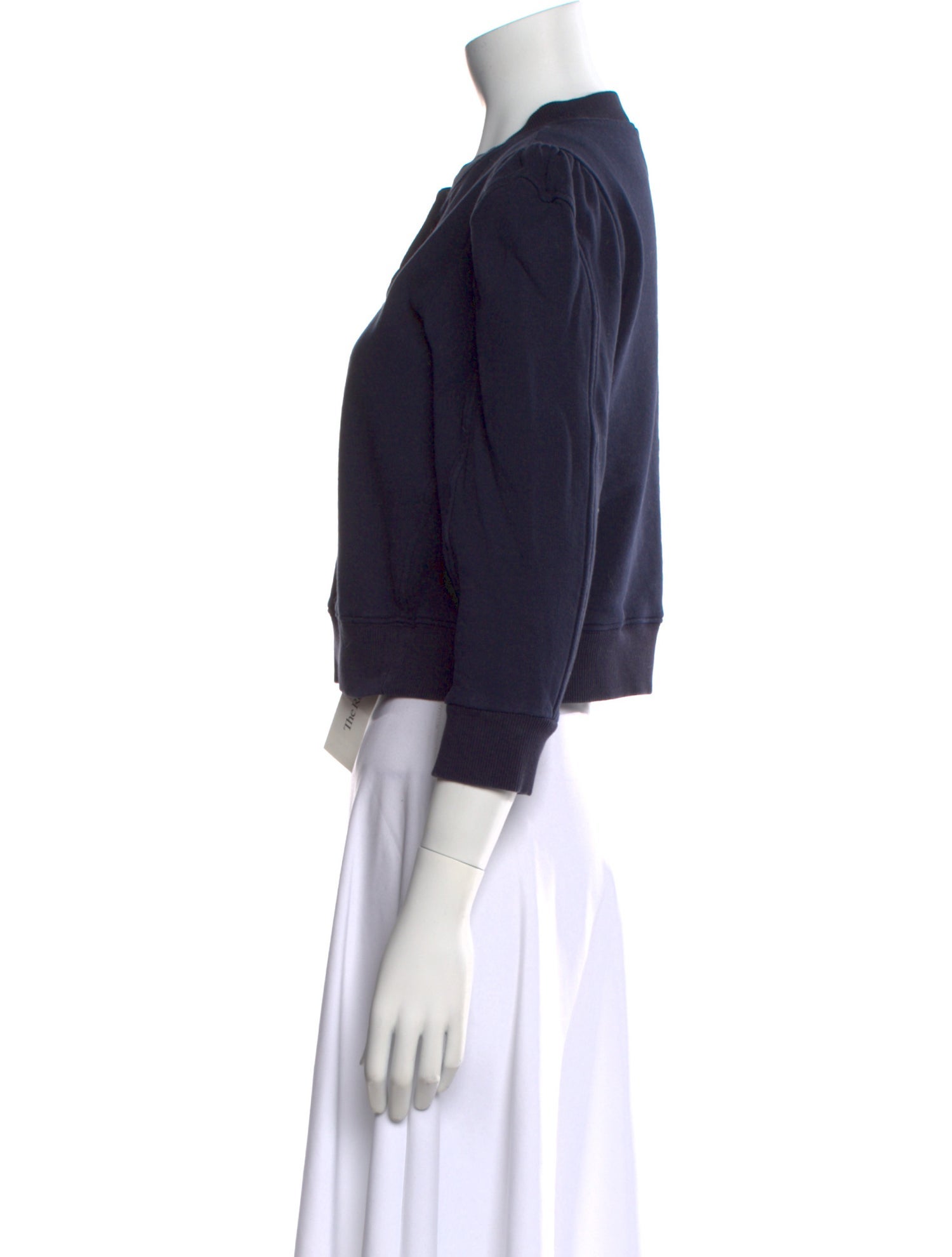 Goop G. Label Mock Neck Three-Quarter Sleeve Crop Top