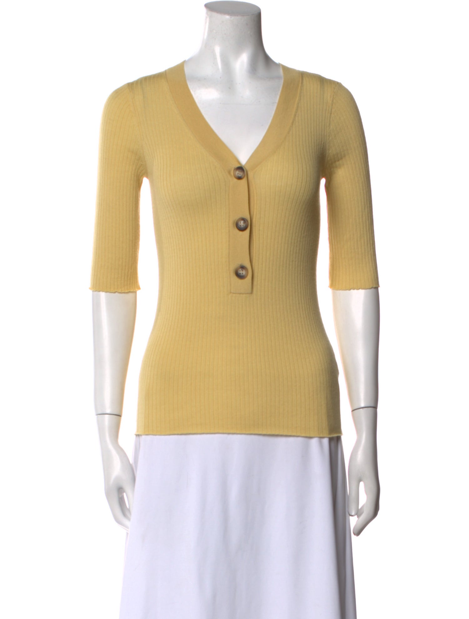 Goop G. Label Virgin Wool V-Neck Polo