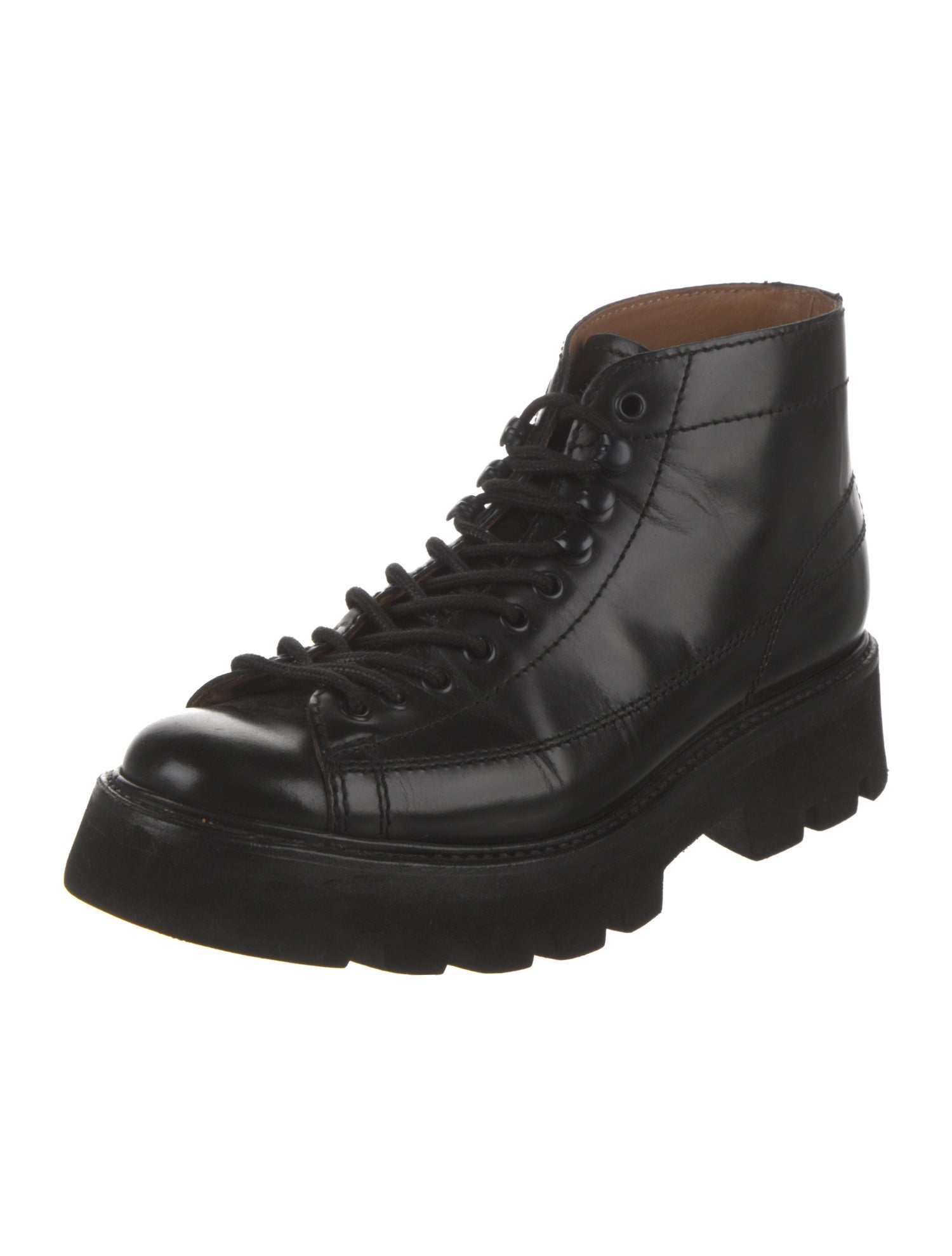 Grenson Leather Combat Boots
