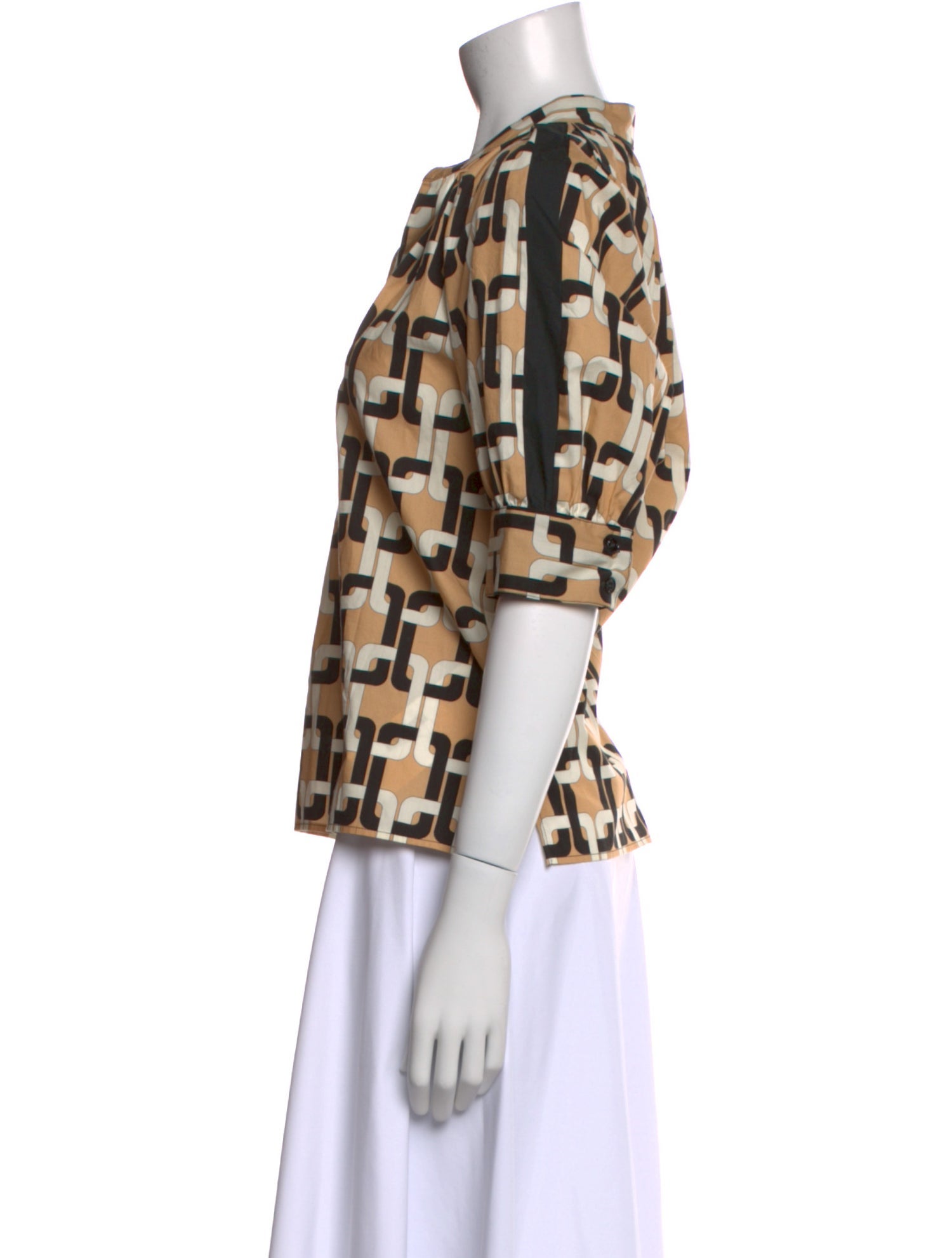 Goop G. Label Printed V-Neck Blouse