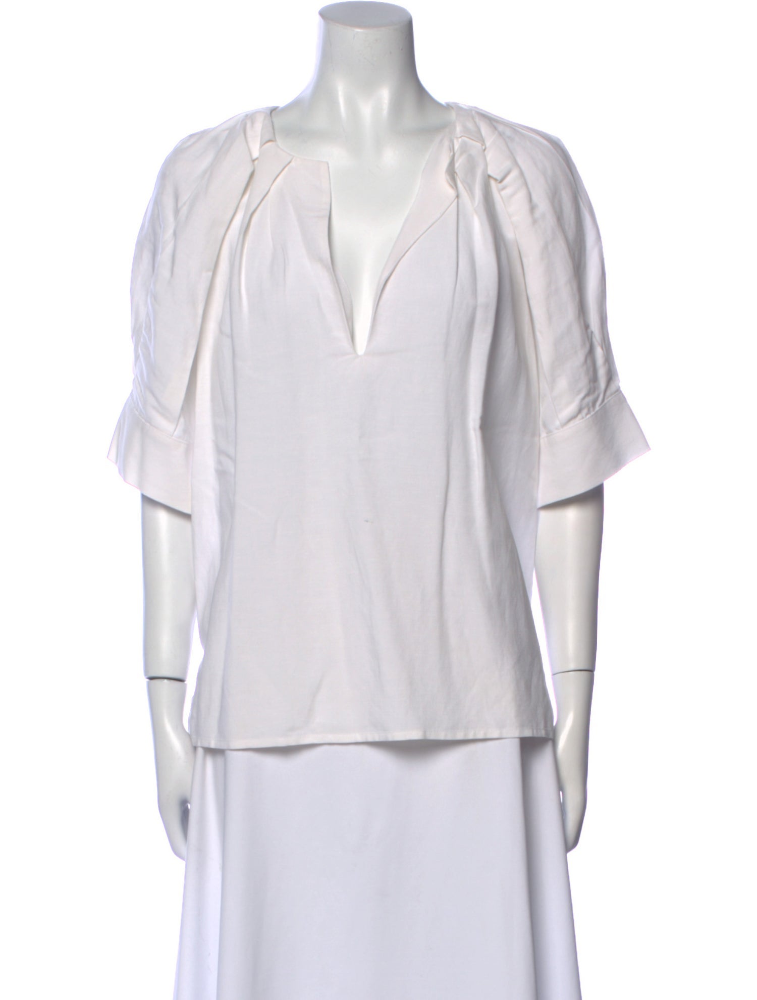 Goop G. Label V-Neck Short Sleeve Blouse