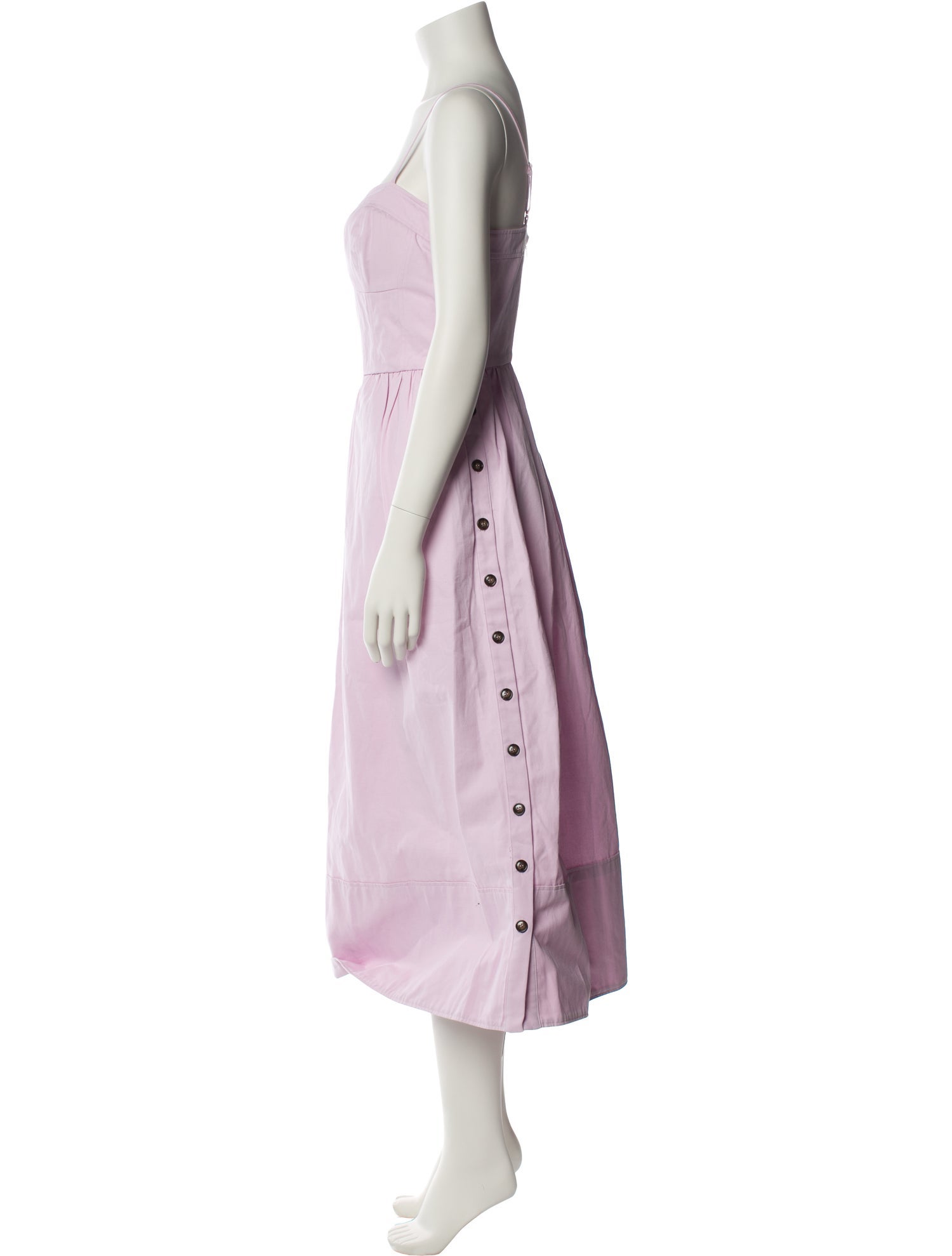 Goop G. Label Square Neckline Midi Length Dress