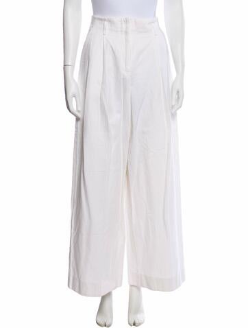 Pre-owned Goop G. Label Wide Leg Pants In White