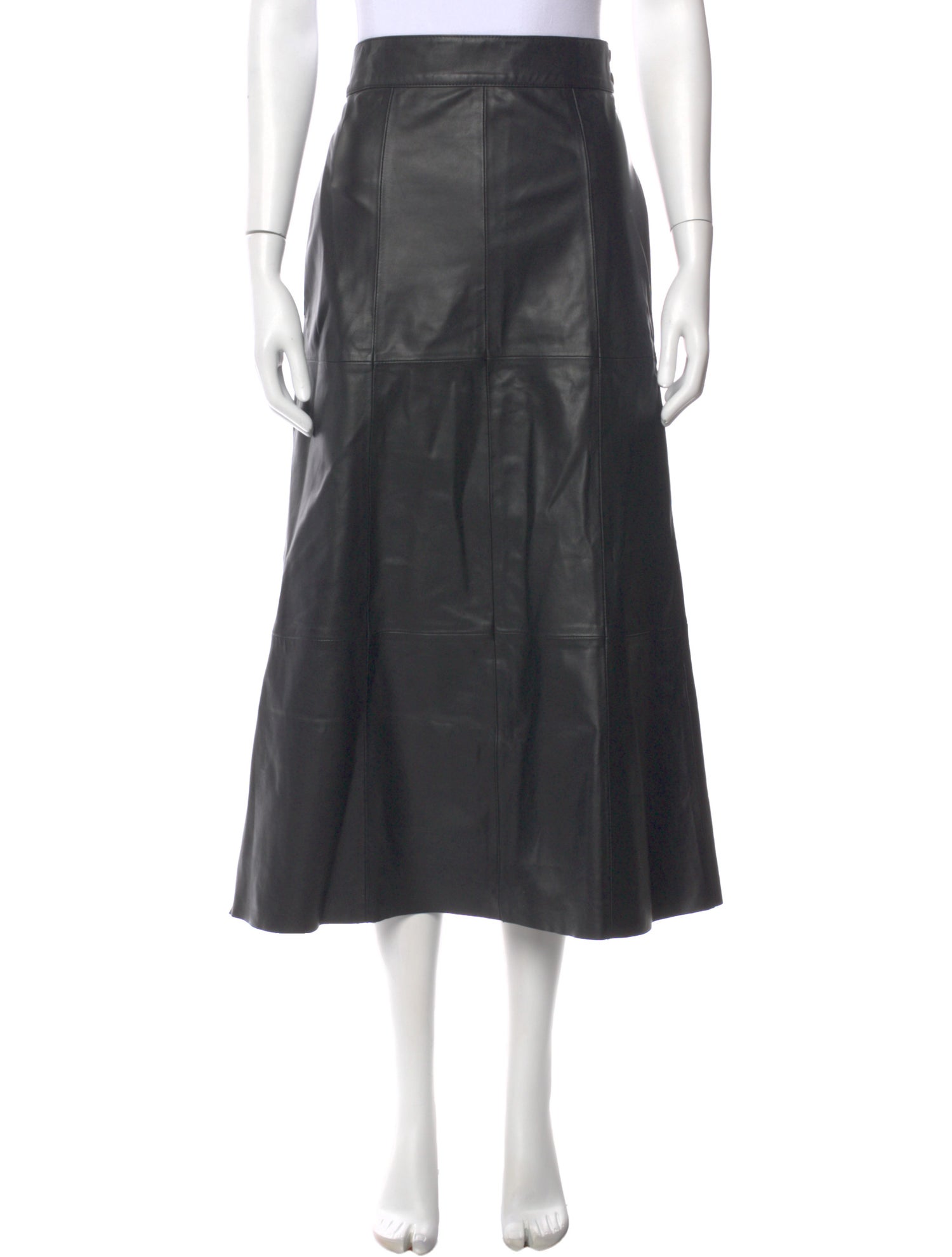 Goop G. Label Leather Midi Length Skirt