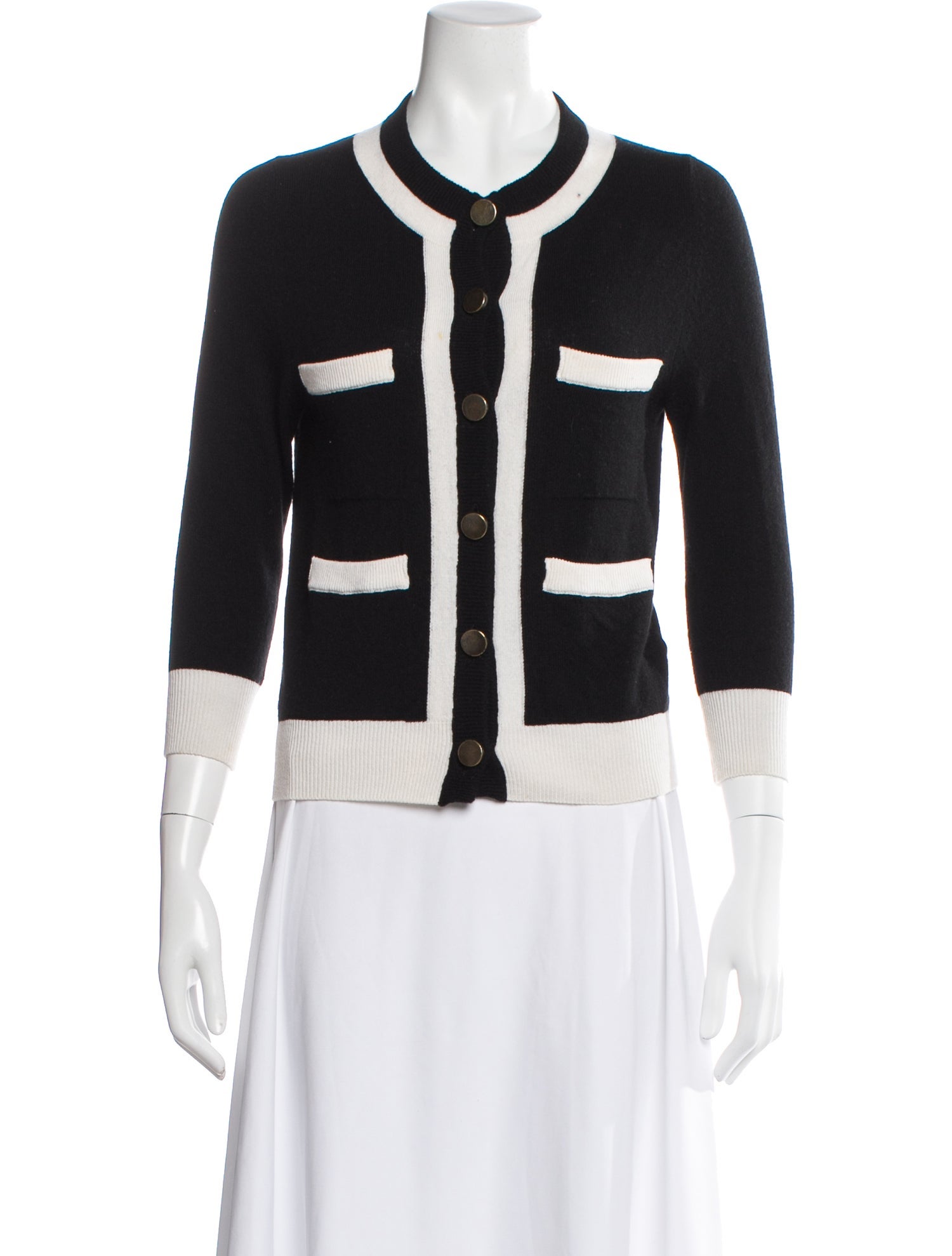Goop G. Label Cashmere Colorblock Pattern Sweater