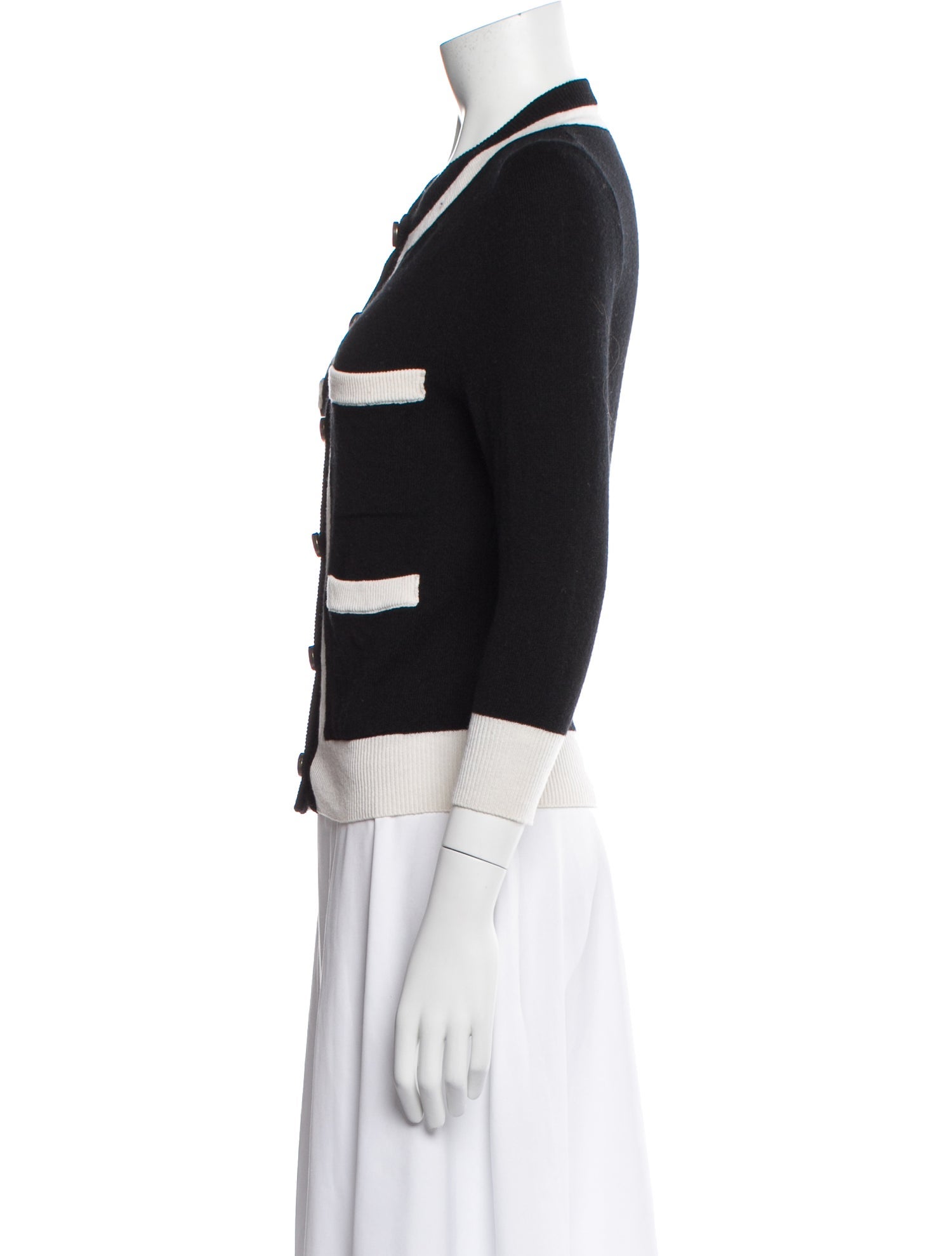 Goop G. Label Cashmere Colorblock Pattern Sweater