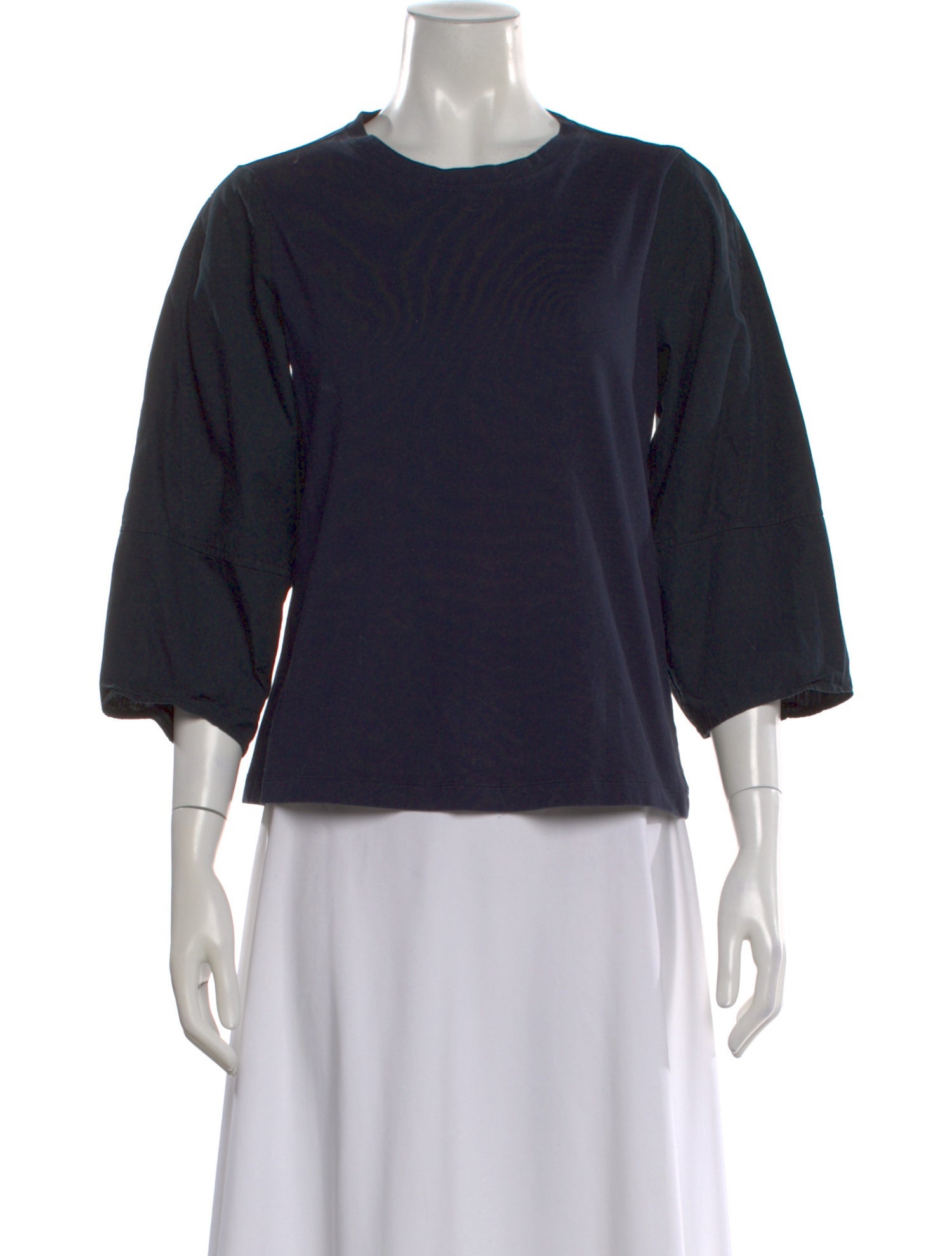 Goop G. Label Crew Neck Three-Quarter Sleeve Top