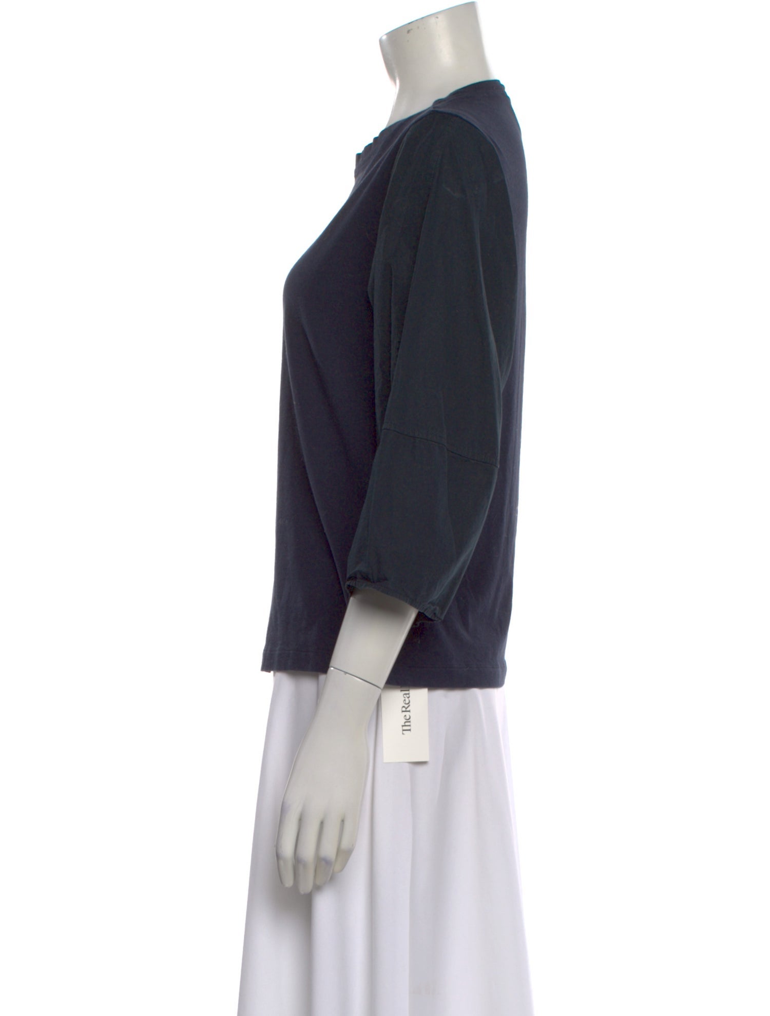 Goop G. Label Crew Neck Three-Quarter Sleeve Top