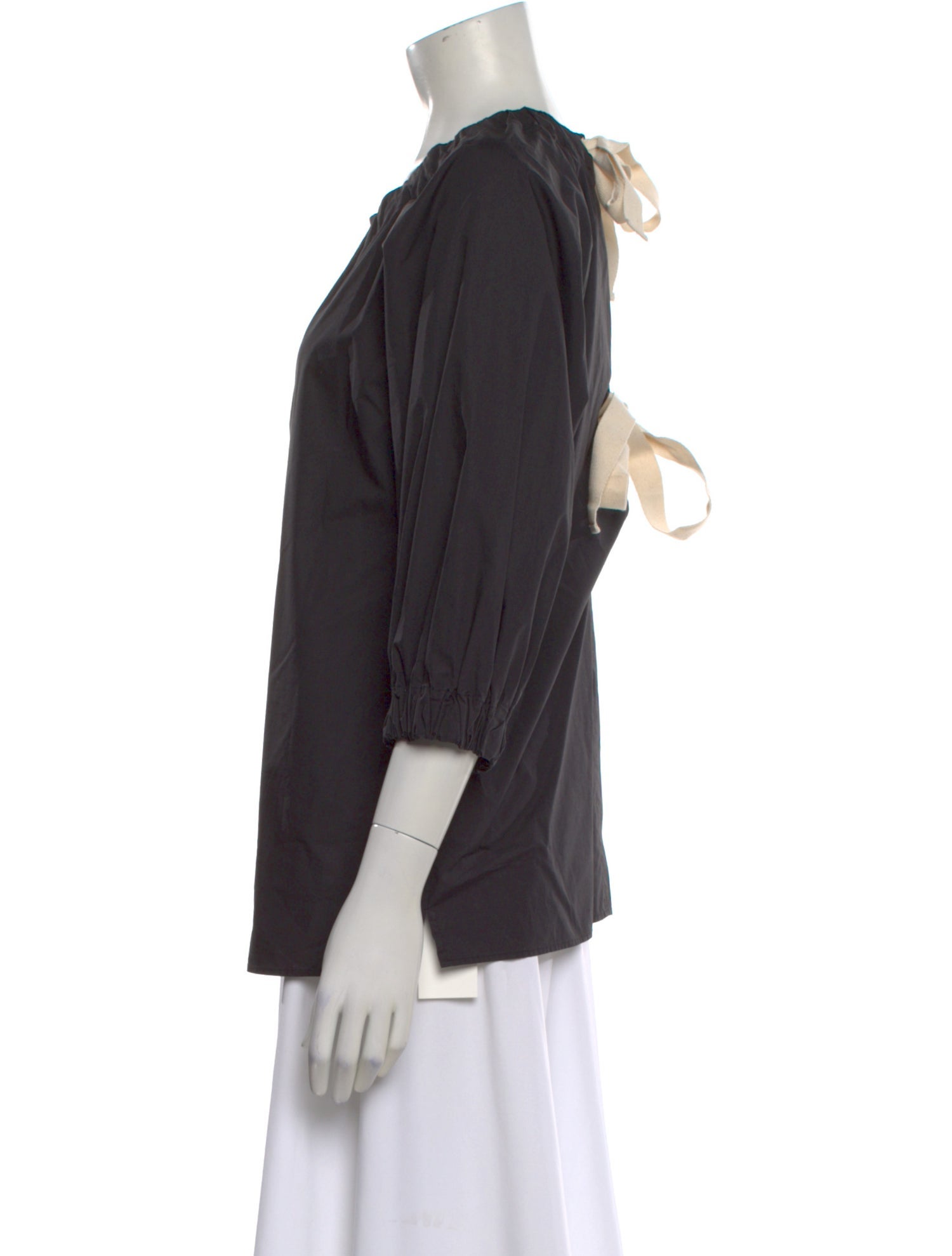 Goop G. Label Crew Neck Three-Quarter Sleeve Top