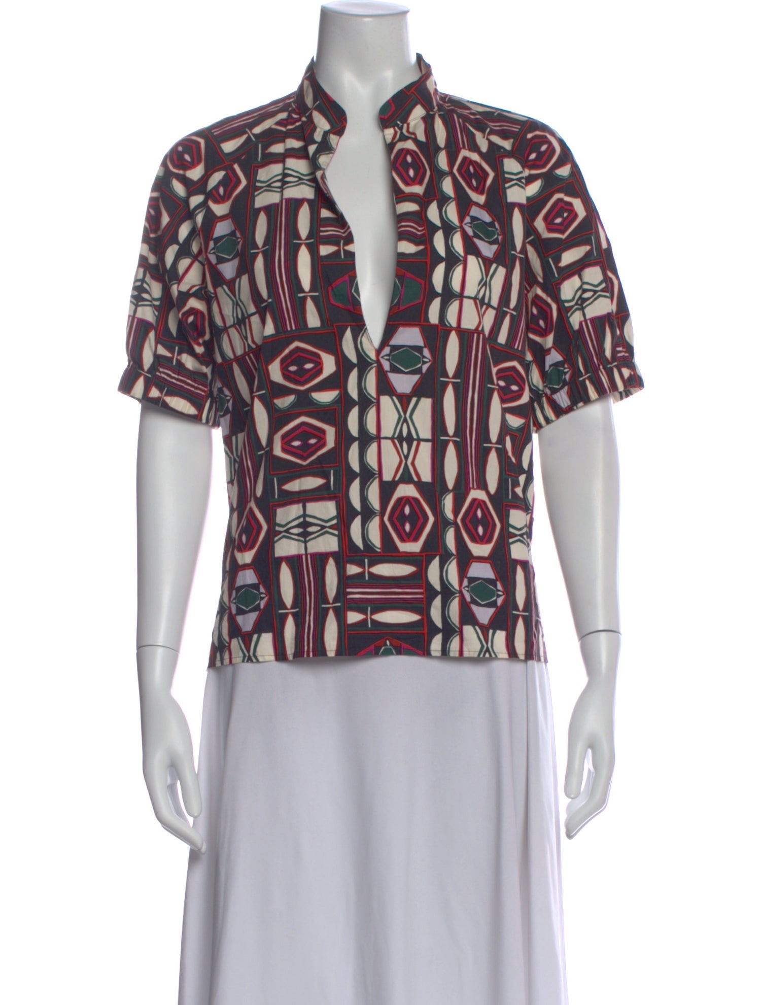 Goop G. Label Printed V-Neck Top
