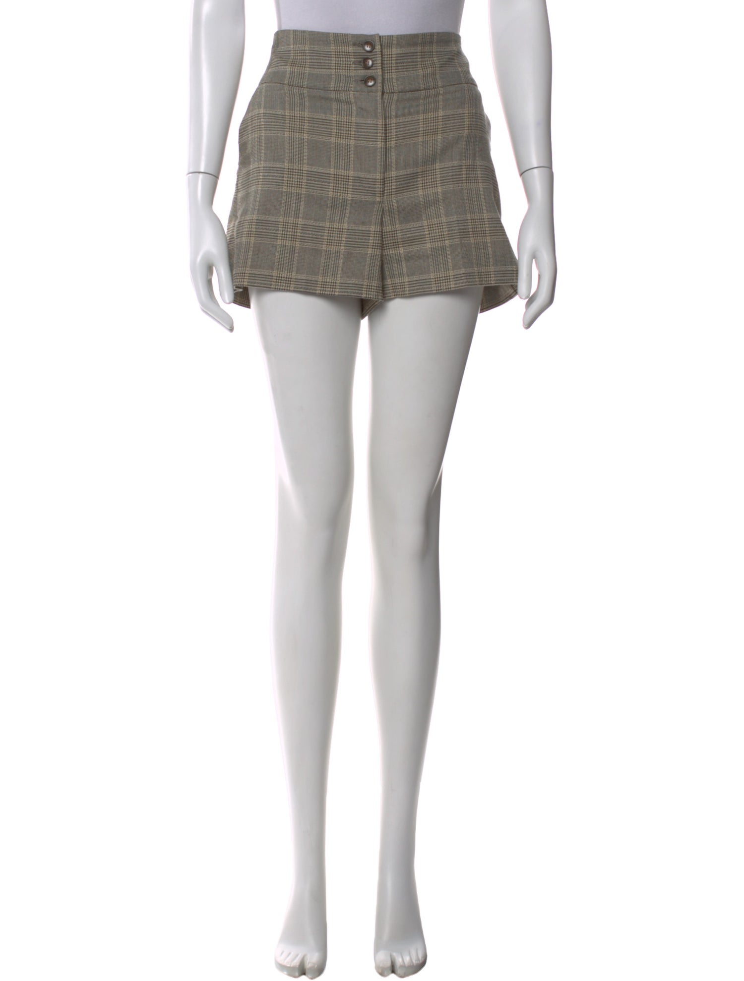 Goop G. Label Plaid Print Mini Shorts