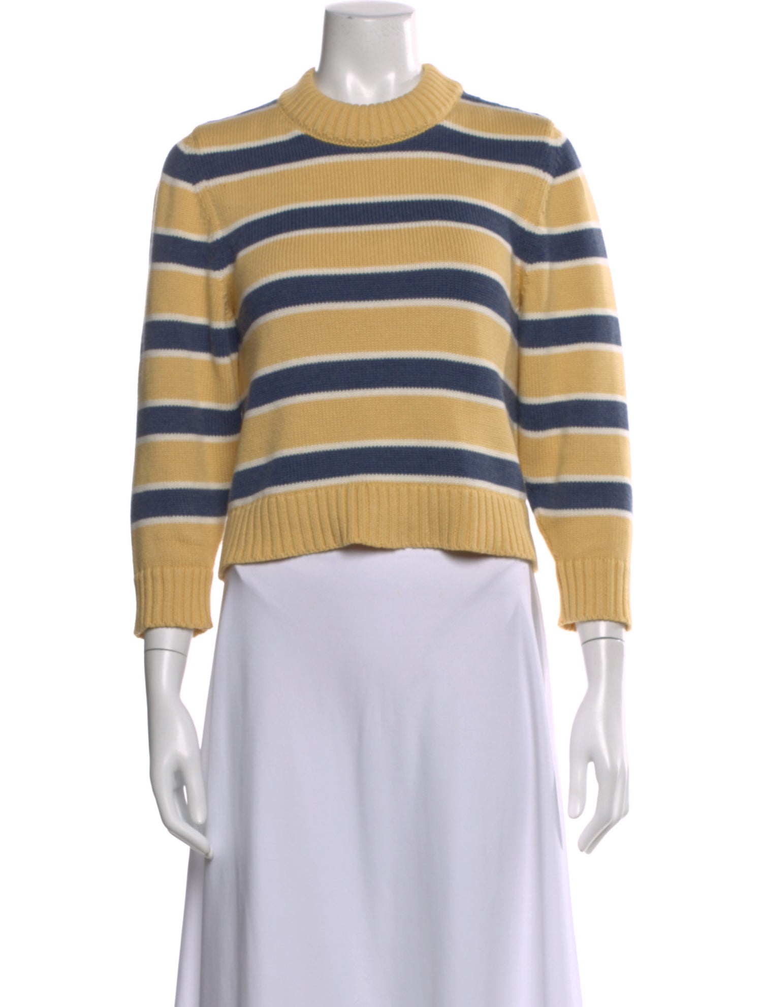 Goop G. Label Striped Crew Neck Sweater