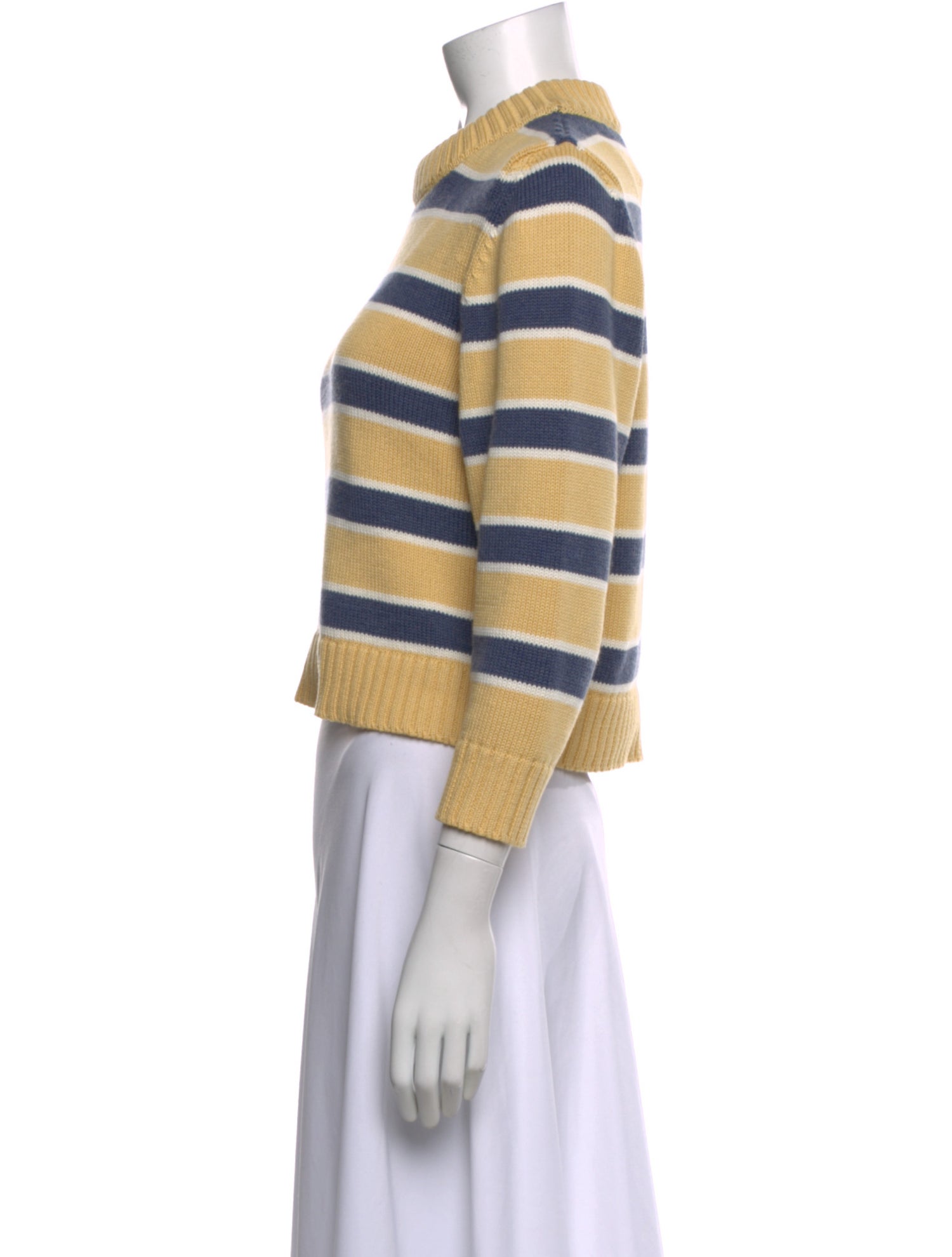 Goop G. Label Striped Crew Neck Sweater
