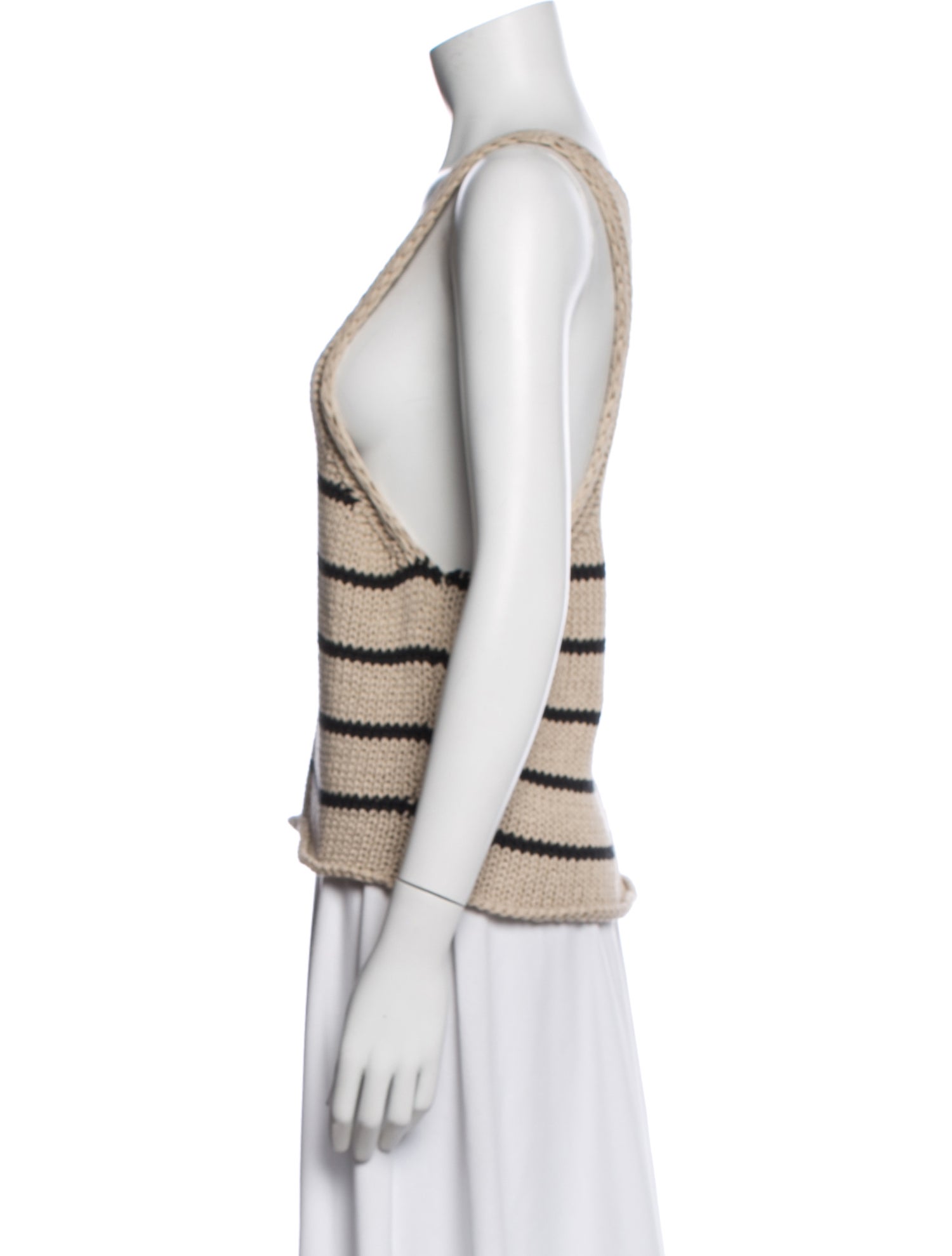 Goop G. Label Striped Scoop Neck Top