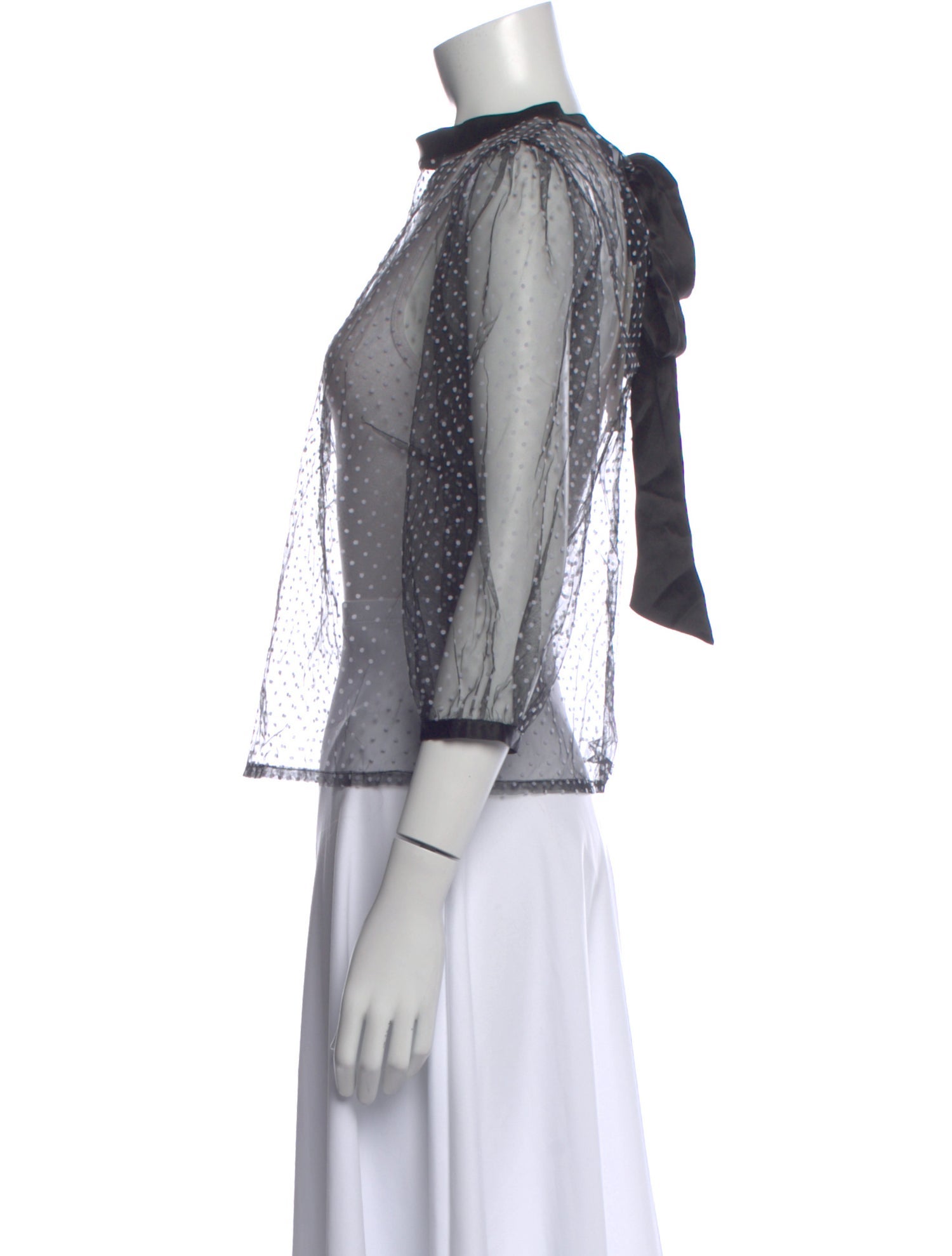 Goop G. Label Polka Dot Print Crew Neck Top
