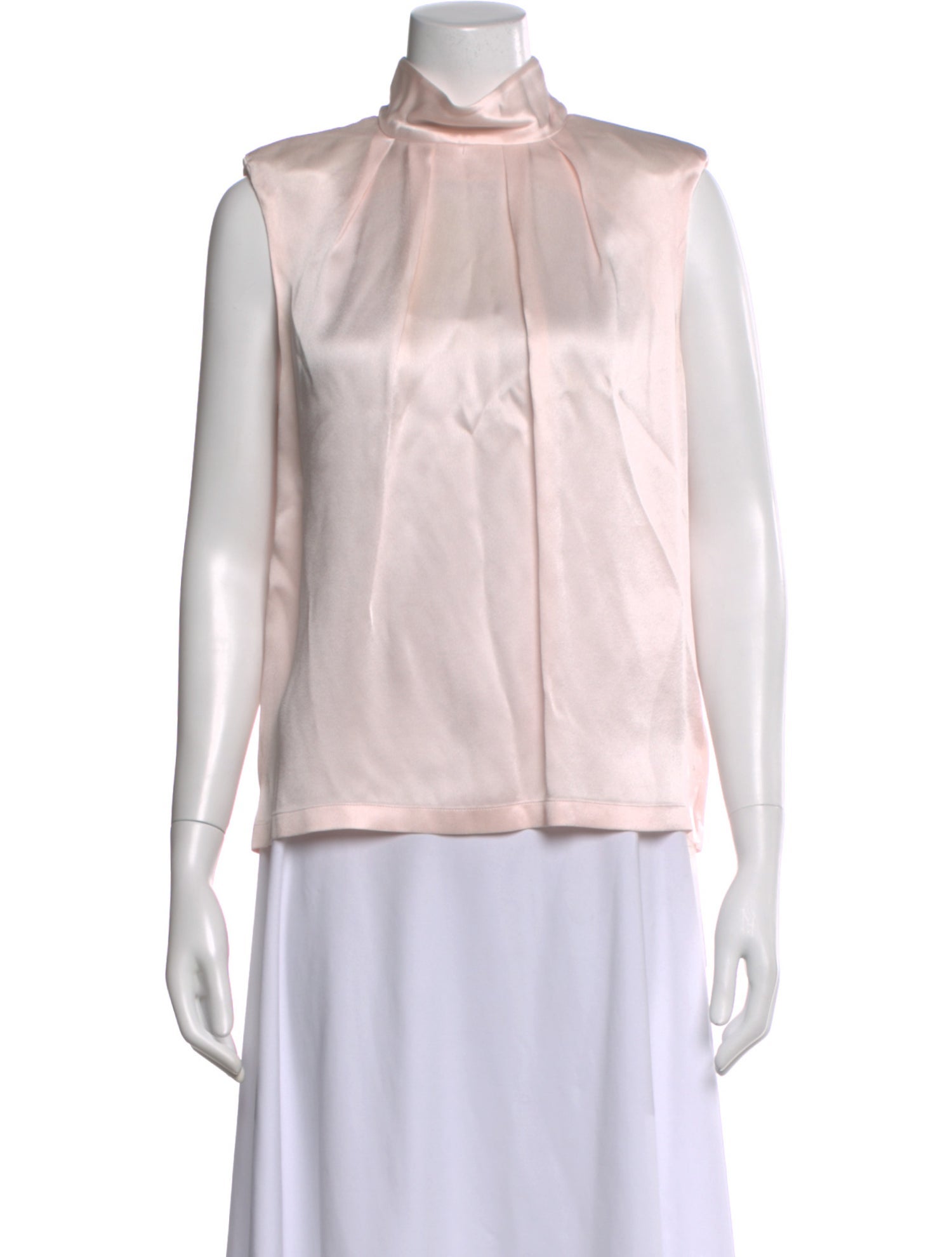 Goop G. Label Mock Neck Sleeveless Blouse