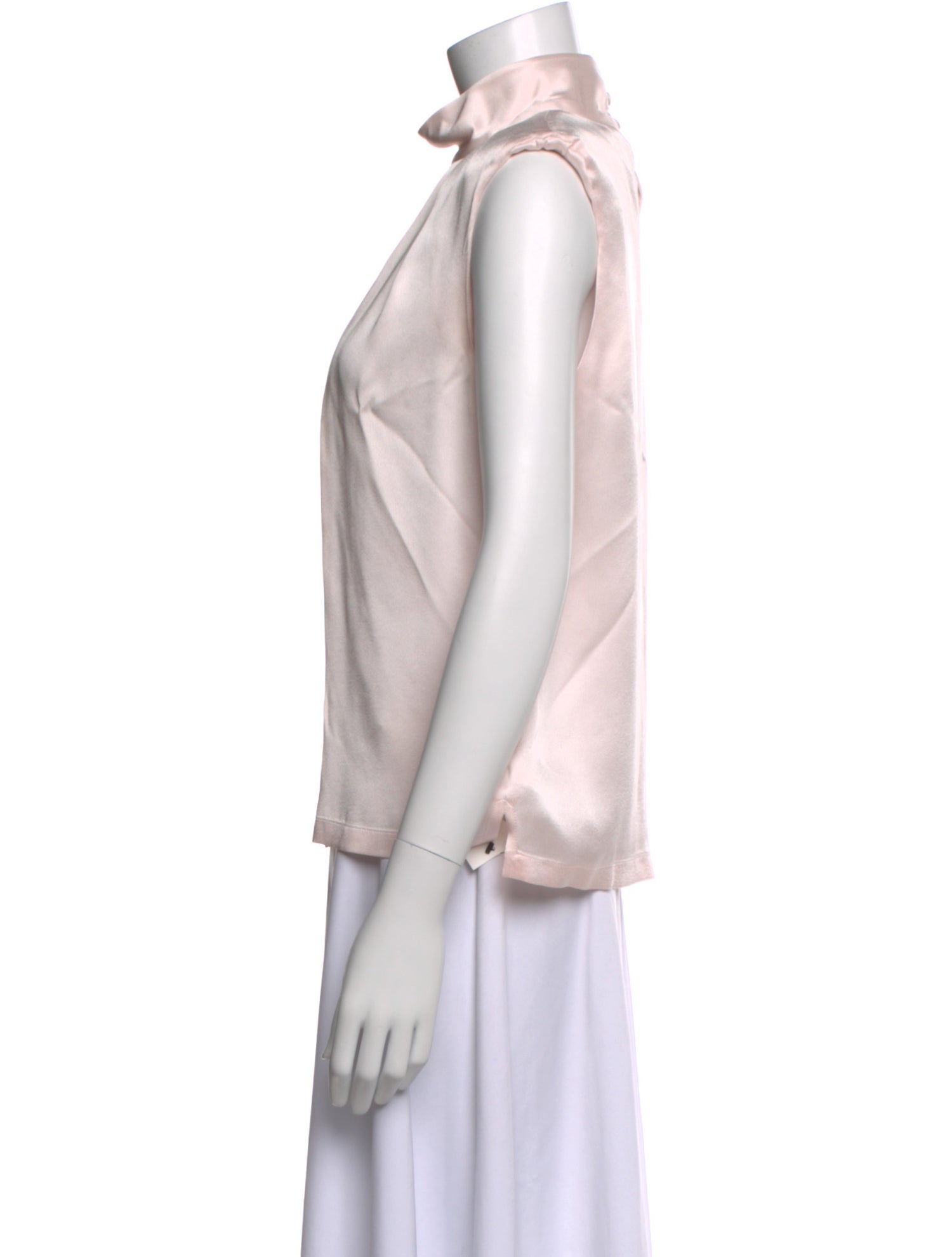 Goop G. Label Mock Neck Sleeveless Blouse