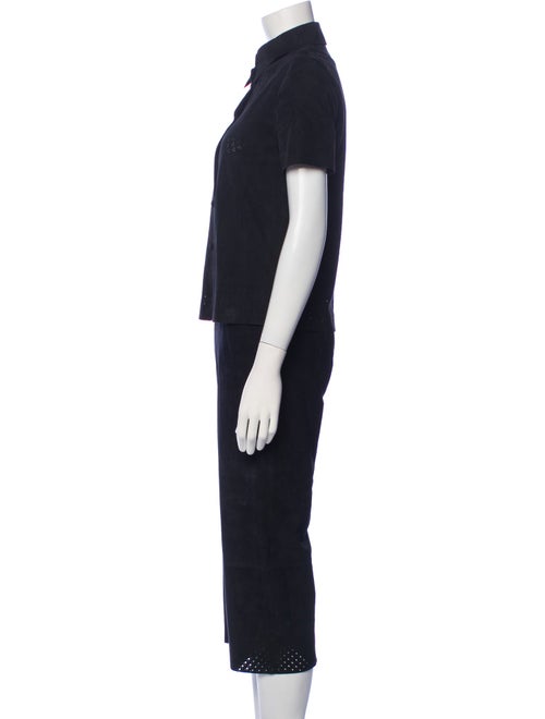 Giorgio's of Palm Beach Leather Eyelet Trim Pantsuit