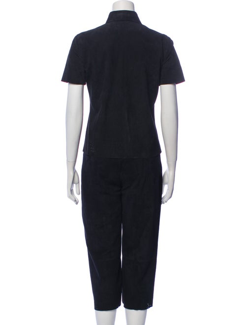 Giorgio's of Palm Beach Leather Eyelet Trim Pantsuit