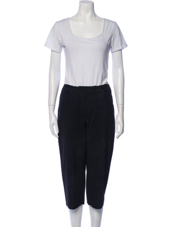 Giorgio's of Palm Beach Leather Eyelet Trim Pantsuit