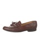 Giorgio's of Palm Beach Leather Fringe Trim Accent Loafers