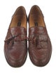 Giorgio's of Palm Beach Leather Fringe Trim Accent Loafers