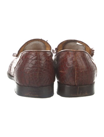 Giorgio's of Palm Beach Leather Fringe Trim Accent Loafers