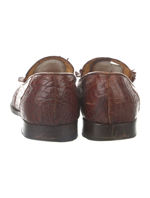 Giorgio's of Palm Beach Leather Fringe Trim Accent Loafers