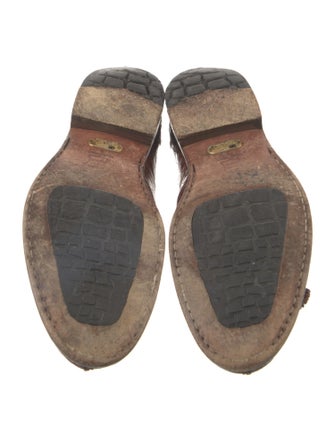 Giorgio's of Palm Beach Leather Fringe Trim Accent Loafers