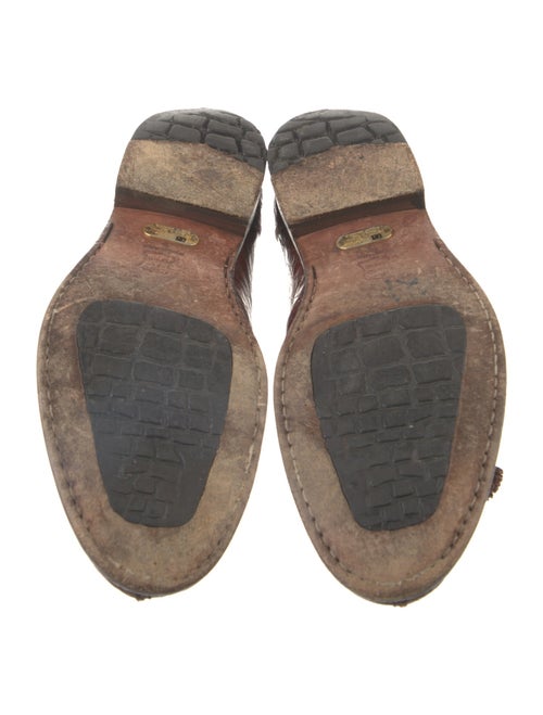 Giorgio's of Palm Beach Leather Fringe Trim Accent Loafers