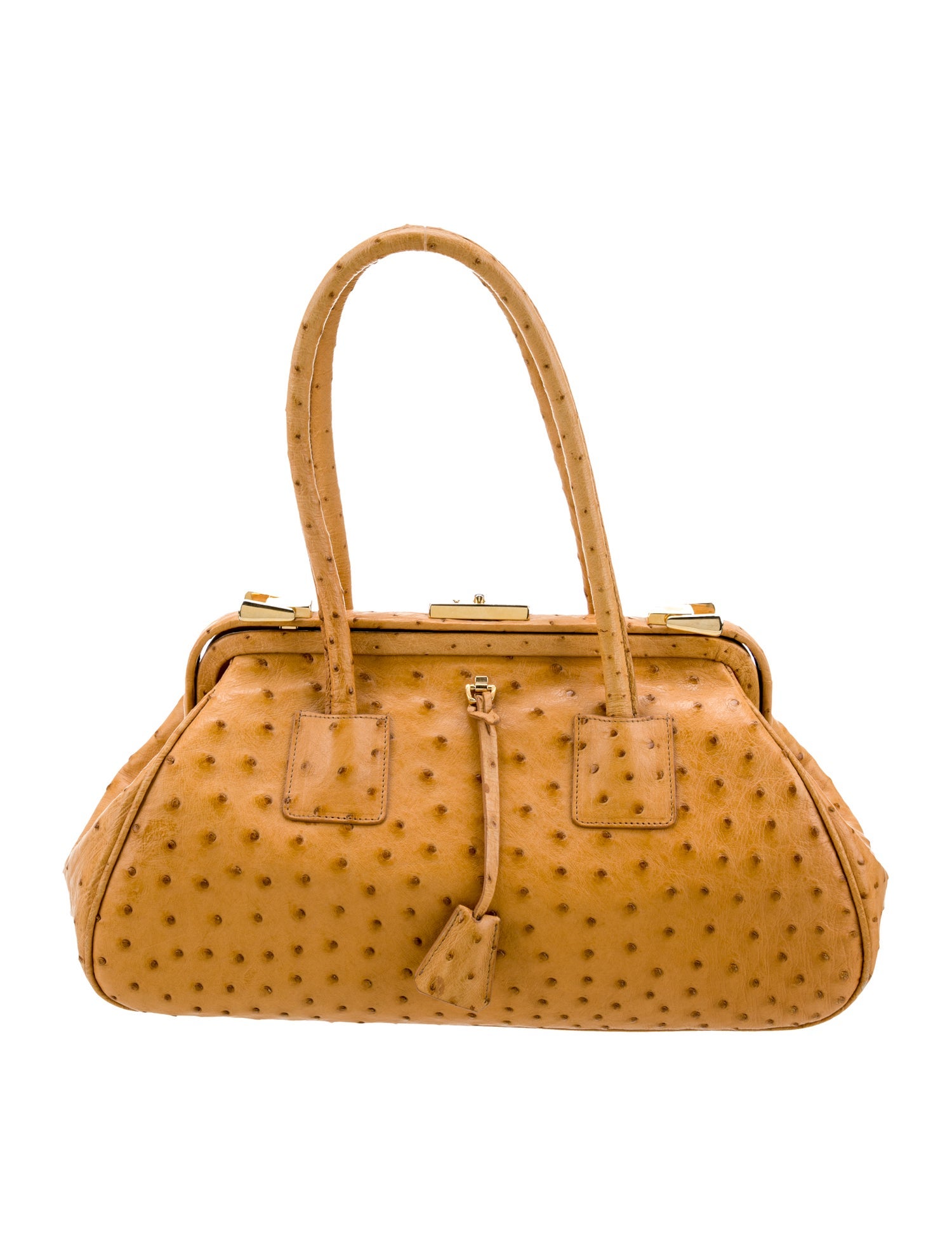 Giorgio's of Palm Beach Ostrich Top Handle Bag