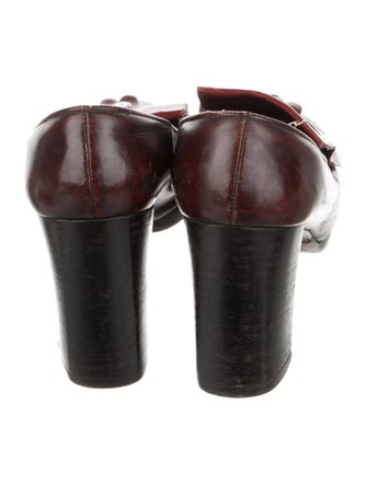 Giorgio's of Palm Beach Leather Fringe Trim Accent Pumps