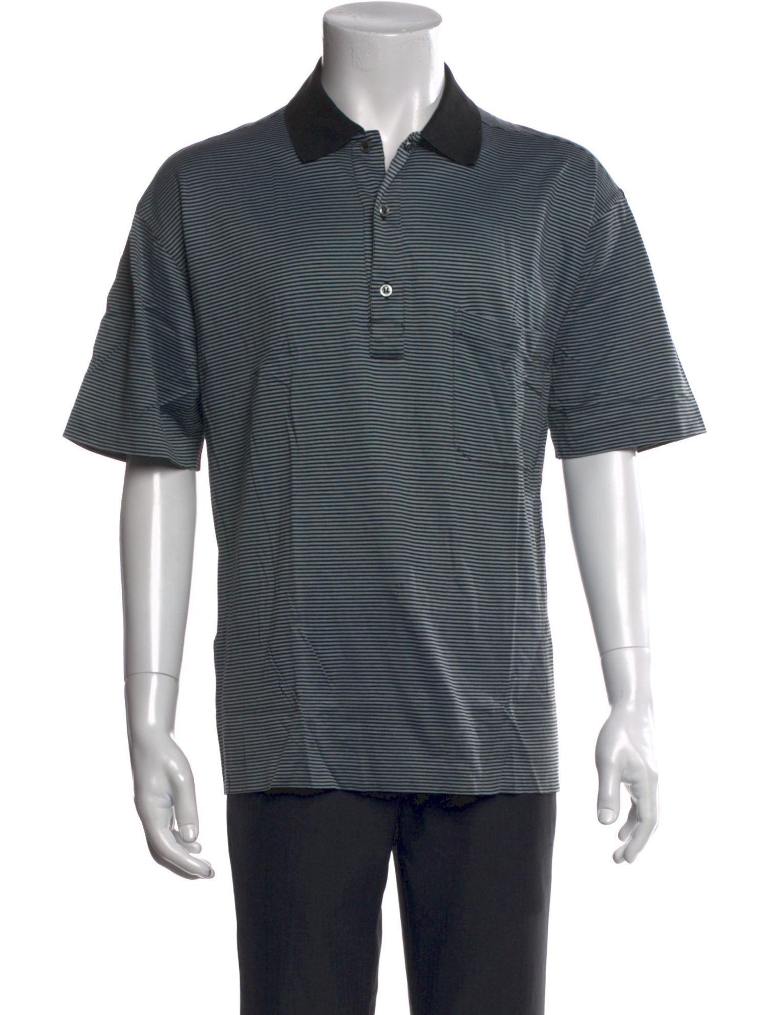 Giorgio's of Palm Beach Striped Collar Polo Shirt