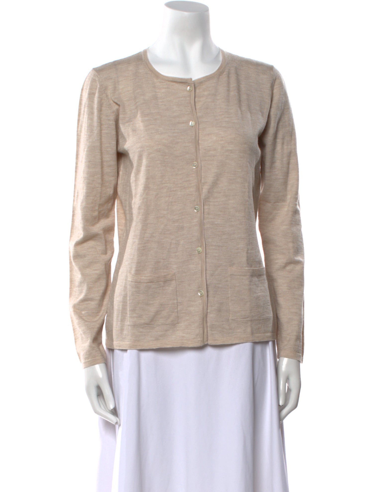 Giorgio's of Palm Beach Cashmere Crew Neck Button-Up Top