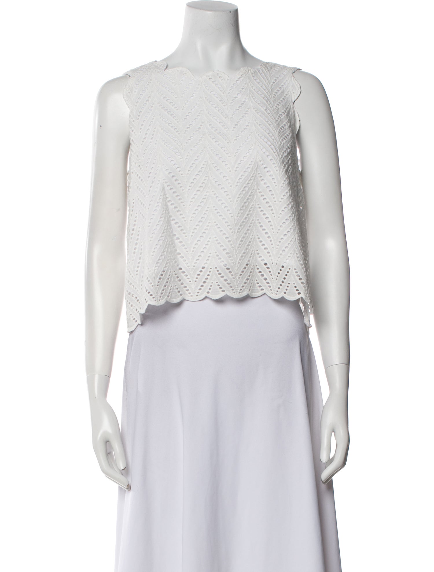 Giorgio's of Palm Beach Bateau Neckline Sleeveless Crop Top