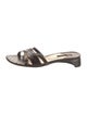 Giorgio's of Palm Beach Embossed Leather Animal Print Slides