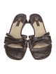 Giorgio's of Palm Beach Embossed Leather Animal Print Slides