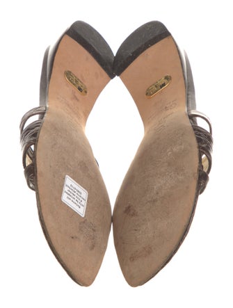 Giorgio's of Palm Beach Embossed Leather Animal Print Slides