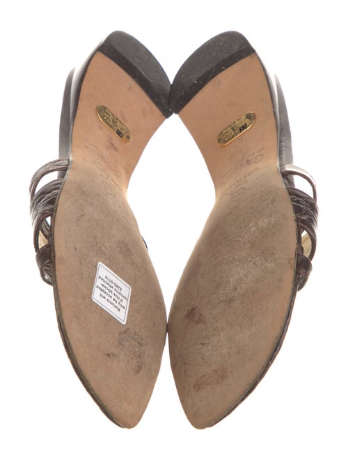 Giorgio's of Palm Beach Embossed Leather Animal Print Slides