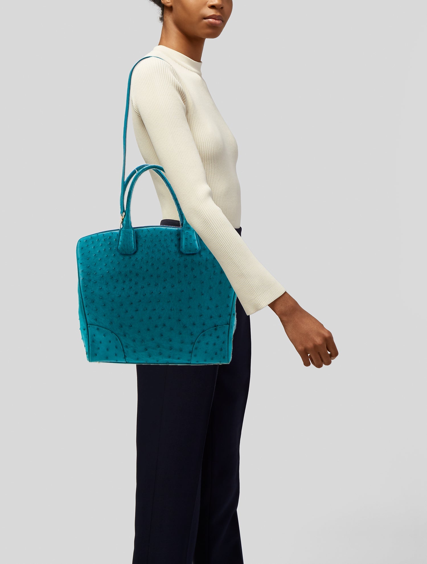 Giorgio's of Palm Beach Ostrich Shoulder Bag